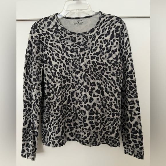 Jones New York Sport Animal Print Long Sleeve Pullover Shirt Size M - Picture 4 of 9